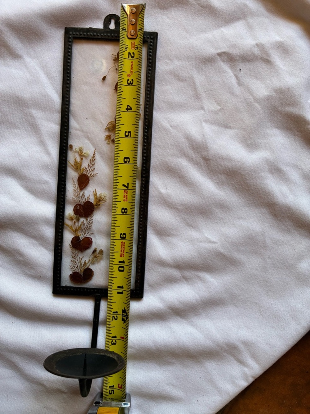 Lasting Impressions stained glass pressed real flower Hearts window candle Spike - Picture 11 of 11